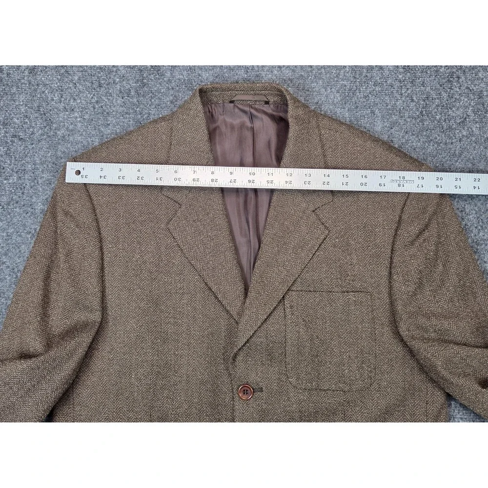 The Territory Ahead Blazer Mens 40R Brown Wool Silk Blend Sports Jacket 3 Button
